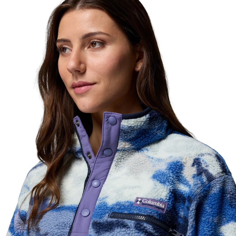 Sweat Columbia Femme, Bleu, Polaire, Taille S, Fermeture 1/4 Zip, état Très Bon
