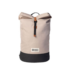 Sac à dos roll-top Wanaka - MeroMero - Sable / Brown Leather