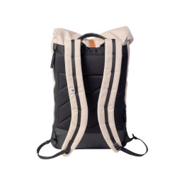 Sac à dos roll-top Wanaka - MeroMero - Sable / Brown Leather dos