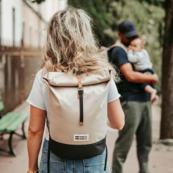 Sac à dos roll-top Wanaka - MeroMero - / Brown Leather