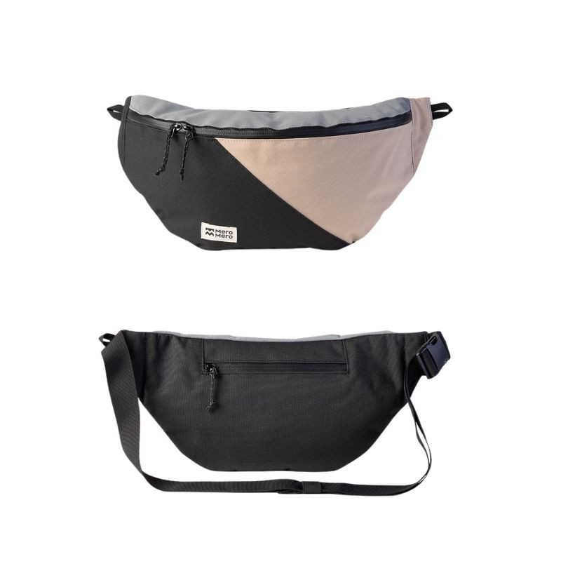 Grande sacoche banane HoïAn - MeroMero - Stone Grey/ Dark Grey / Sand