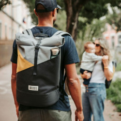 Sac à langer Squamish Pocket - Mero Mero - Stone / Chaï tea / Dark grey