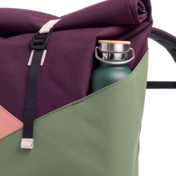 Sac à langer Squamish Pocket - Mero Mero - Aubergine / Blossom Pink / Green