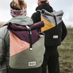 Sac à langer Squamish Pocket - Mero Mero - Aubergine // Cypress Green