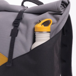 Sac à dos roll-top Wanaka Pocket - Mero Mero - Stone Grey / Chaï grey