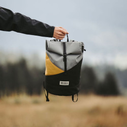 Sac à dos roll-top Pocket - Mero Mero - Stone Grey / Chaï tea / Dark grey