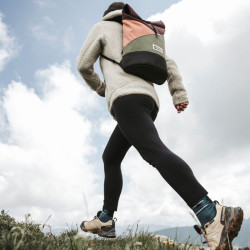 Sac à dos roll-top Wanaka Pocket - Mero Mero - Blossom Pink / Cypress Green