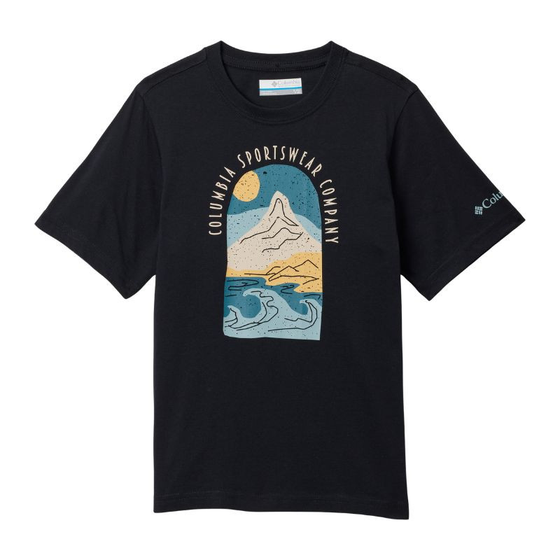 T-shirt randonnée enfant Valley Creek - Columbia - Black, Cozy Coastline