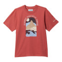 T-shirt randonnée enfant Valley Creek - Columbia - Washed Red, Cozy Coastline