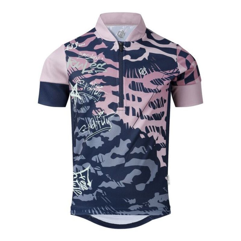 Maillot de vélo enfant Dynamite Jersey - Dare2b - Navy Graffiti