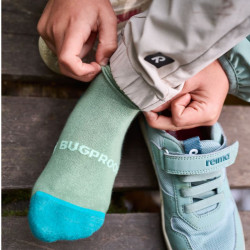 Chaussettes enfant anti-tiques et insectes Karkotin  - Stone Green