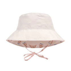 Chapeau anti-UV bébé réversible - Lassig - Ice Cream rose