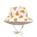 Chapeau anti-UV bébé réversible - Lassig - Orange sel marin