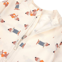 Combinaison bébé anti-UV - Lassig - Beach Chien orange/ocean