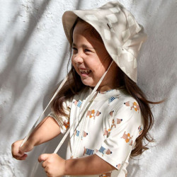 Combinaison bébé anti-UV - Lassig - Beach  orange/ocean vert