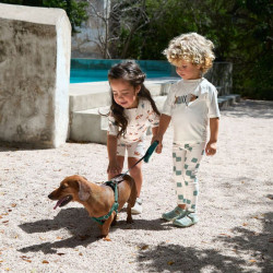 Combinaison bébé  - Lassig - Beach Chien orange/ocean vert