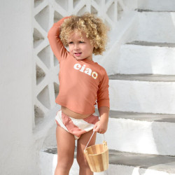 Maillot de bain couche LASSIG - Rayures terre/sel