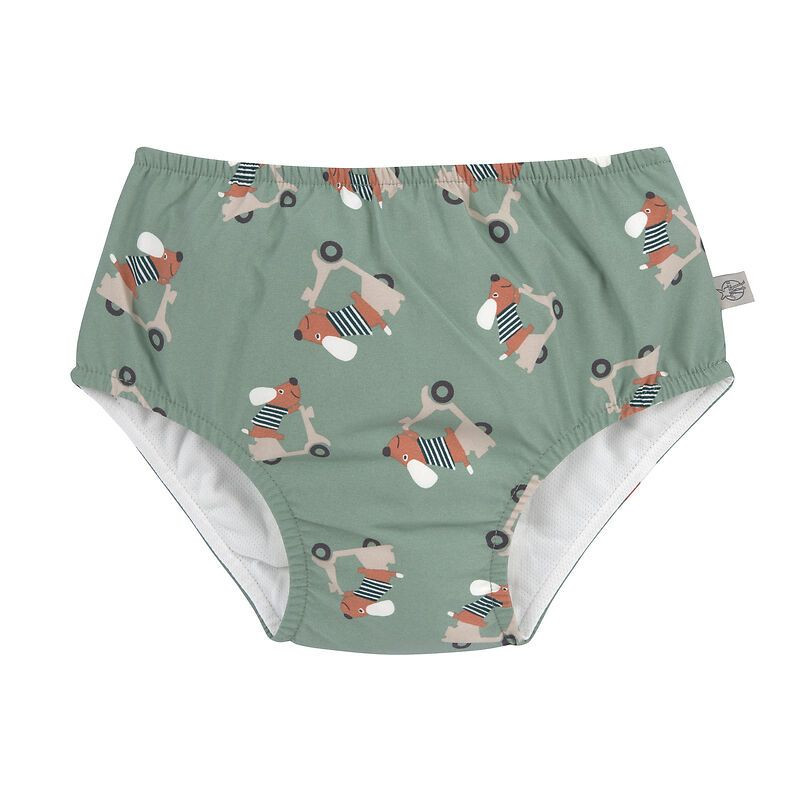 Maillot de bain couche LASSIG - Scooter/Chien vert