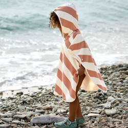 Poncho microfibres bébé - Terre/sel marin