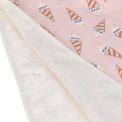 Poncho microfibres bébé - Lassig - Ice Cream/rose pâle