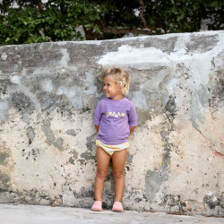 T-shirt de bain anti-uv bébé- Violet