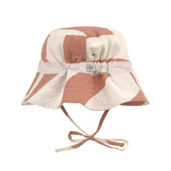 Bob anti-uv bébé - Lassig - Rayures terre/sel