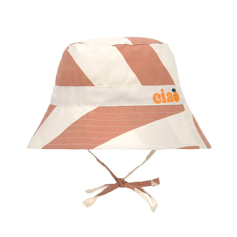 Bob anti-uv bébé - Lassig - Rayures terre/sel marin