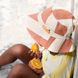 Bob anti-uv bébé - Lassig - Rayures terre marin