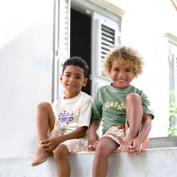 T-shirt de bain enfant - Lassig - Violet/sel marin