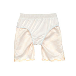 Short de bain enfant - Lassig - Motif à carreaux vanille / écru