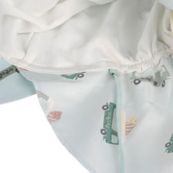 Casquette protége nuque anti-uv bébé - Lassig - Ice Cream/Chien marin