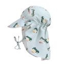 Casquette protége nuque anti-uv bébé - Lassig - Camion de glace illusion bleu