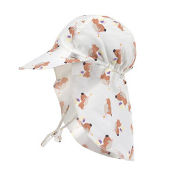 Casquette protége nuque anti-uv bébé - Lassig - Ice Cream/Chien sel marin