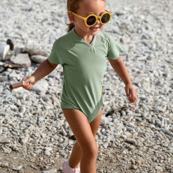 Maillot de bain 1 pièce manches courtes anti-UV