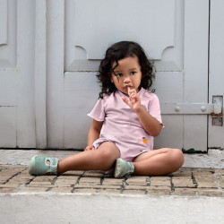 Maillot de bain 1 pièce manches courtes anti-UV - Lassig - Rose