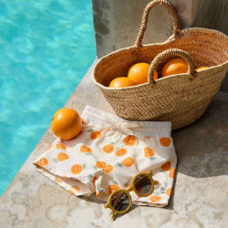 Short de bain bébé court anti-UV - Orange sel marin