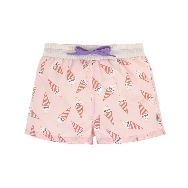 Short de bain bébé court anti-UV - Lassig - Ice Cream rose pâle