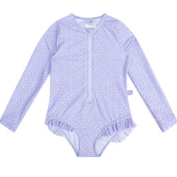 Maillot de bain enfant - Anti UV manches longues - Swim Essentials - Lila - Leopard