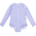 Maillot de bain enfant - Anti UV manches longues - Swim Essentials - Lila - Leopard