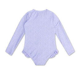 Maillot de bain enfant - Anti UV manches longues -  Lila - Leopard