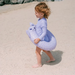 Maillot de bain enfant -manches longues - Swim Essentials - Lila - Leopard