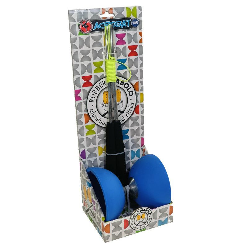 Diabolo enfant avec baguette en aluminium - Bleu