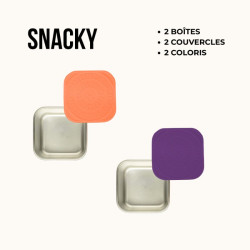 Boîte à encas  - Gaspajoe - Abricot / Violet