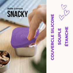 Boîte à encas Snacky - - Abricot / Violet