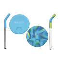 Couvercle paille Kid Cup Straw Lid - Klean Kanteen - Blue Tie Dye - Lot de 2