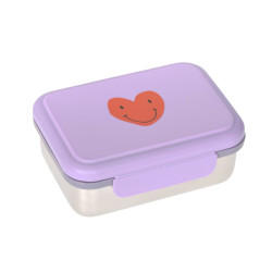 Boite gouter inox - Lassig - Coeur mauve