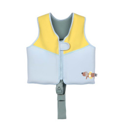 Gilet de natation Lassig - illusion bleu/jaune pâle