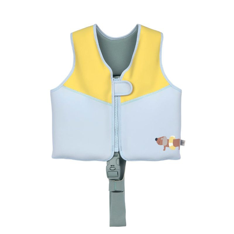 Gilet de natation Lassig - illusion bleu/jaune pâle
