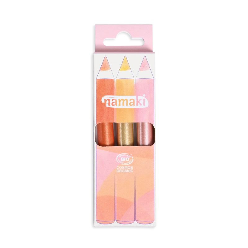 Kit de 3 crayons de maquillage pailletés Namaki - Rayons de soleil