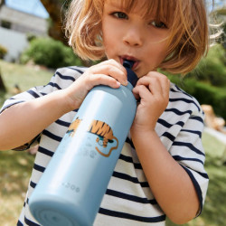 Gourde Liewood inox et isotherme Falk - 500 ml - Tiger / Beach
